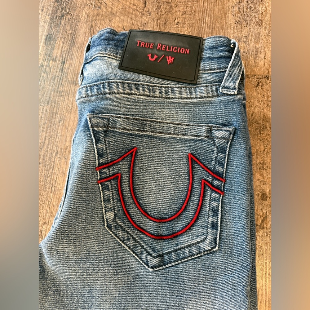 Men's True Religion X Manchester United Geno Denim Jean Shorts | Size 32 - Picture 2 of 7
